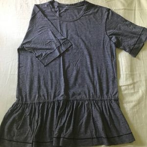Lululemon Pinstripe Peplum Top